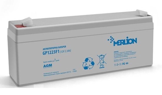 Акумуляторна батарея MERLION AGM GP1223F1 12 V 2,3Ah від компанії Центр технічних рішень - фото 1