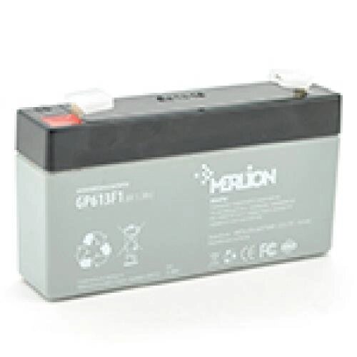 Акумуляторна батарея MERLION AGM GP613F1 6 V 1,3Ah від компанії Центр технічних рішень - фото 1