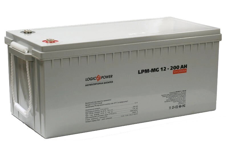 Акумуляторна батарея мультигелева LogicPower LPM-MG 12 - 200 AH (3875) від компанії Центр технічних рішень - фото 1