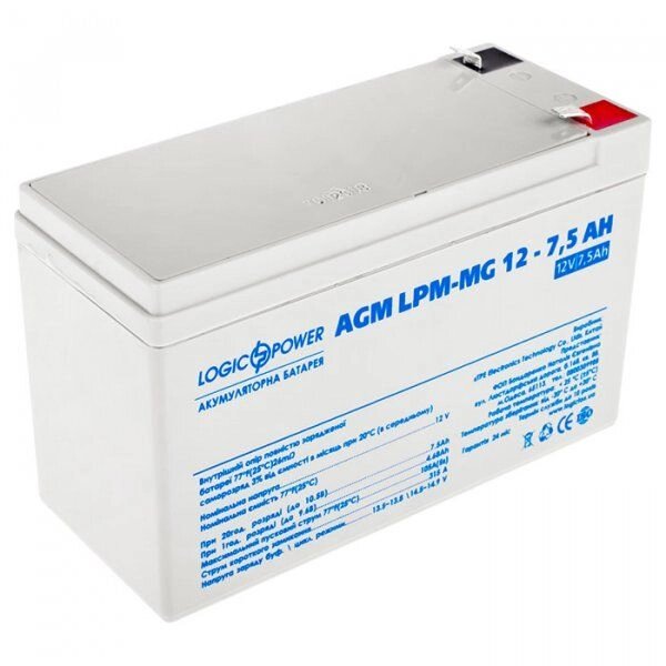 Акумуляторна батарея мультигелевий LogicPower AGM LPM-MG 12 - 7,5 AH (6554) від компанії Центр технічних рішень - фото 1