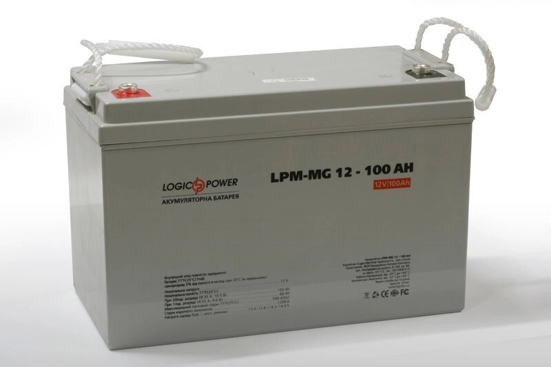 Акумуляторна батарея мультигелевий LogicPower LPM-MG 12V - 100 Ah (3877) від компанії Центр технічних рішень - фото 1