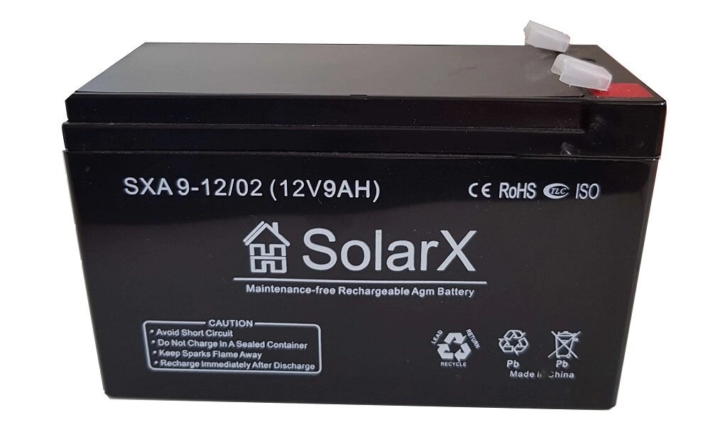 Акумуляторна батарея SolarX SXA 9-12 AGM від компанії Центр технічних рішень - фото 1
