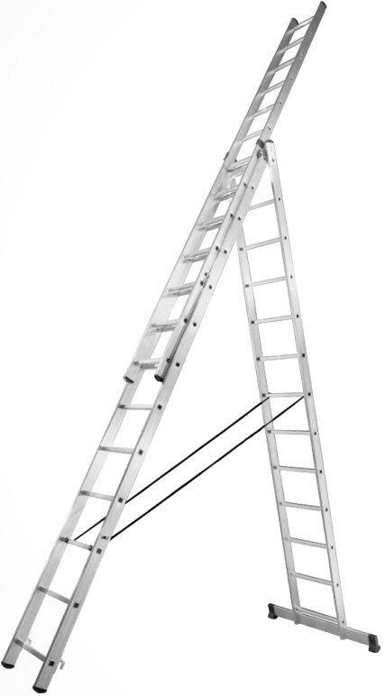 Алюмінієва трисекційна сходи Stark SVHR 3x10 від компанії Центр технічних рішень - фото 1