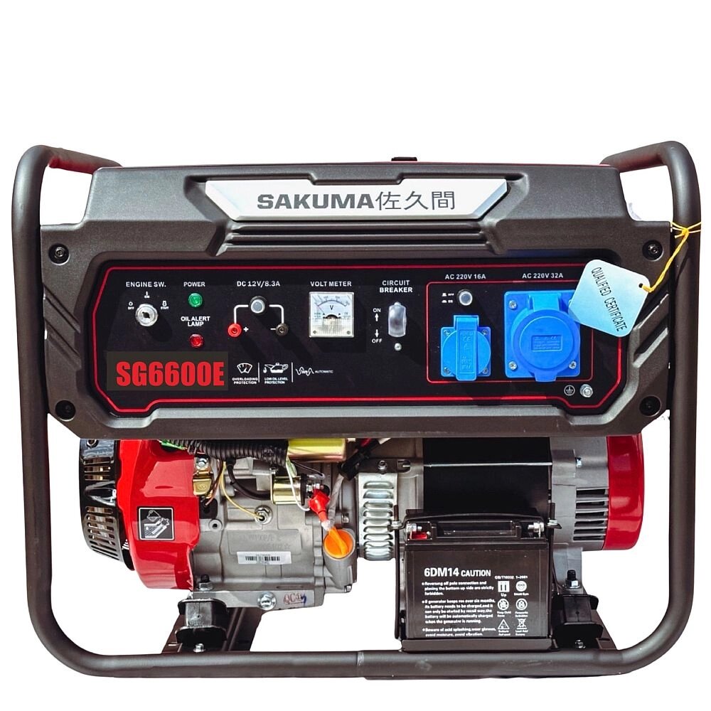 Бензиновий генератор SAKUMA SG6600E (6,0KVA/5 кВт, 230 В) від компанії Центр технічних рішень - фото 1