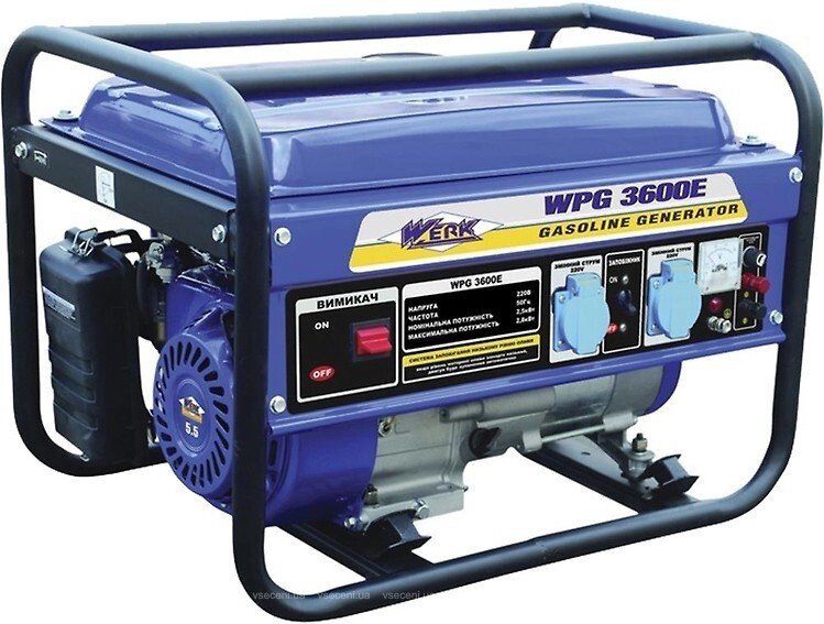 Бензиновий генератор WERK WPG 3600 E від компанії Центр технічних рішень - фото 1