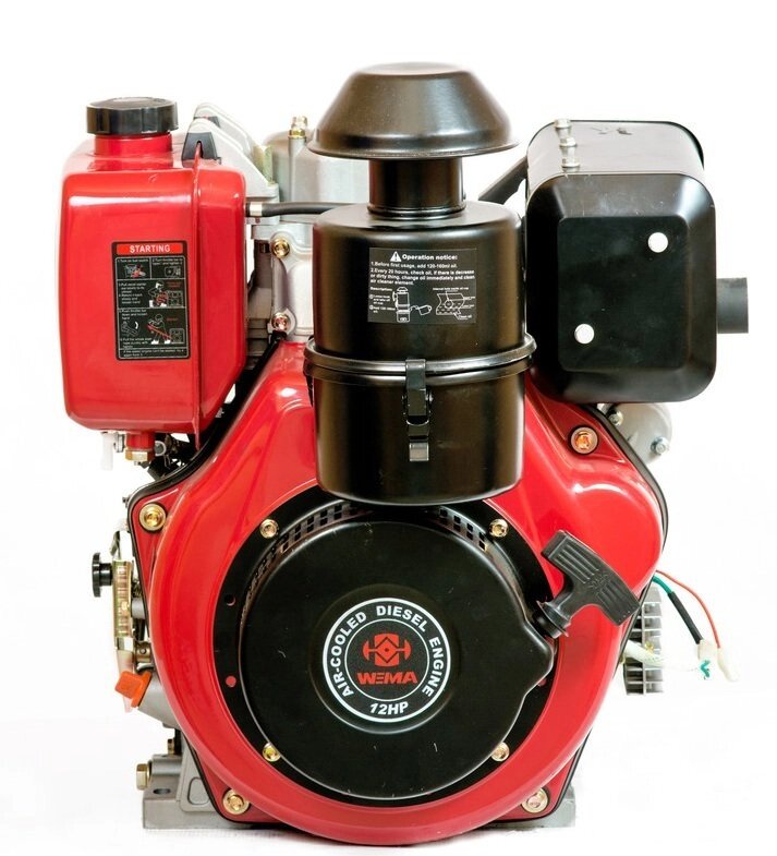 Дизельний двигун Weima WM188FBSE (R) (12л. с., шпонка, 30 мм, знімний циліндр, електростарт) від компанії Центр технічних рішень - фото 1