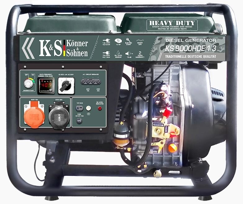 Дизельний генератор Konner & Sohnen KS 9000HDE-1/3 від компанії Центр технічних рішень - фото 1
