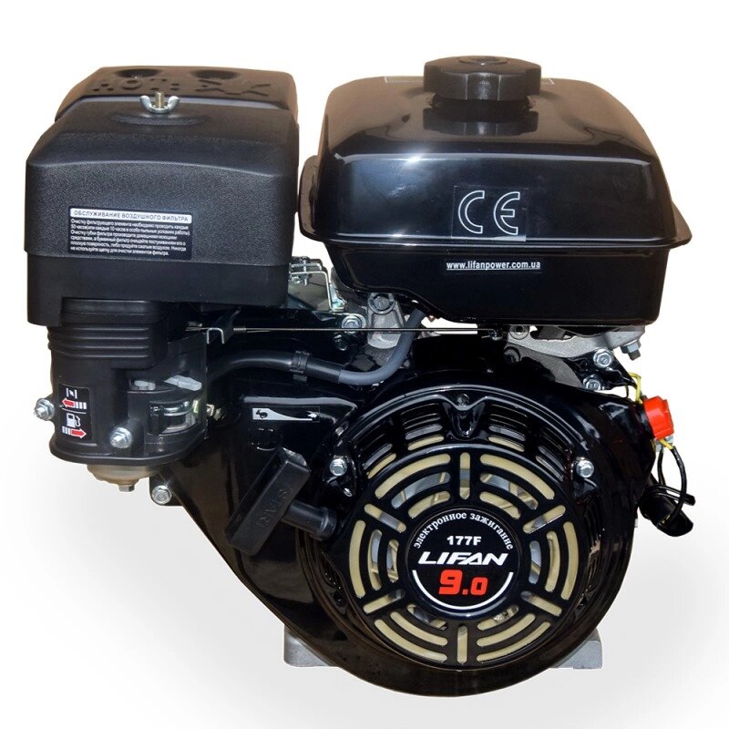 Двигун LIFAN 177F-3A (бензин/газ, ручний стартер, 3-х амперна котушка освітлення) від компанії Центр технічних рішень - фото 1