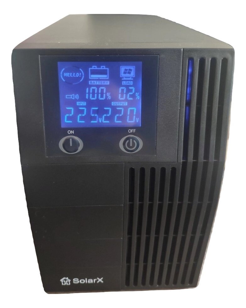 Джерело безперебійного живлення SolarX SX-LE500T LCD, 500VA від компанії Центр технічних рішень - фото 1