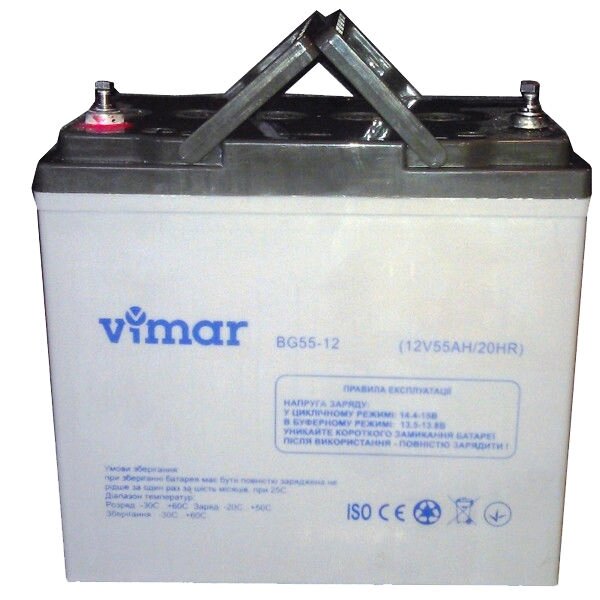 Гелевий акумулятор VIMAR BG55-12 12B 55Ач від компанії Центр технічних рішень - фото 1