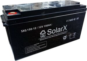 Гелевий акумулятор SolarX SXG 150-12 (12V 150AH)