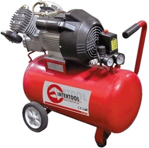 Компресор INTERTOOL PT-0007 (50 л, 4 HP, 3 кВт, 8 атм, 420 л / хв, 2 циліндр)