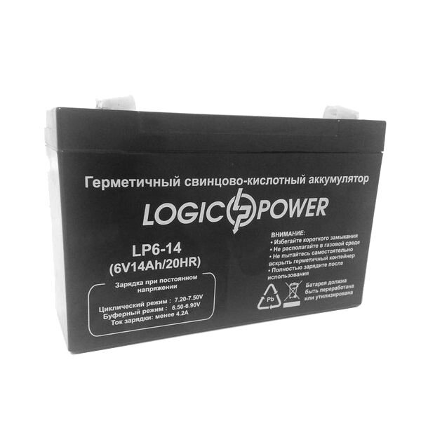 LOGICPOWER LP 6-14 AH SILVER GEL-батарея (2573) від компанії Центр технічних рішень - фото 1