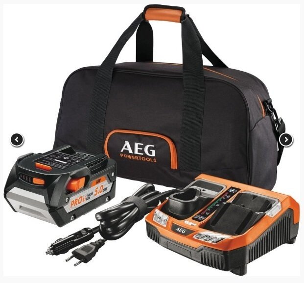 Набір акумулятор + зарядний пристрій AEG SETL1850BLK від компанії Центр технічних рішень - фото 1