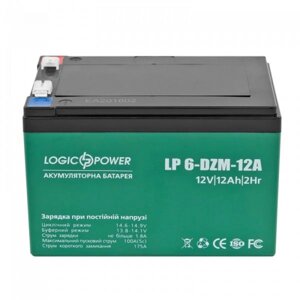 Тяговий акумулятор LogicPower LP 6-DZM-12 (3536) 100х150х100 мм (батарея для велосипеда)