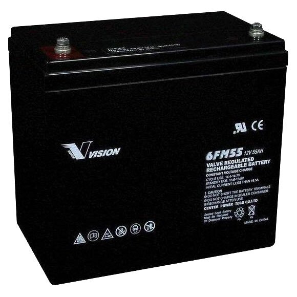 Акумуляторна батарея VISION 6FM55-x - переваги