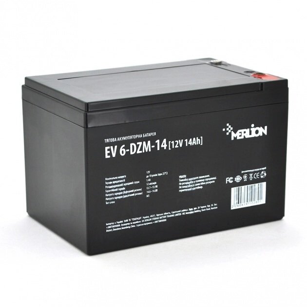Тягова акумуляторна батарея MERLION EV 6-DZM-14, 12V 14Ah M5 (15198102) від компанії Центр технічних рішень - фото 1
