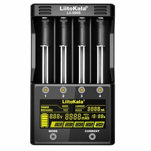 Liitokala lii-500s зарядний пристрій (4 канали, ni-mh/li-ion, 220v/12v, powerbank, test, LCD, поле)