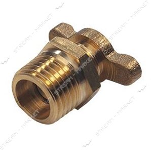 Клапан зливний Intertool PT-5021 латунний для компресорів 1/4 вентиль баранець