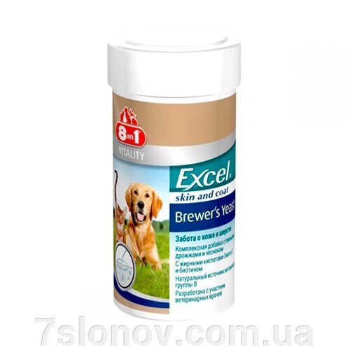Бреверс Exel 8в1 пивні дріжджі з часником №1430 таблеток від компанії Інтернет Ветаптека 7 слонів - фото 1