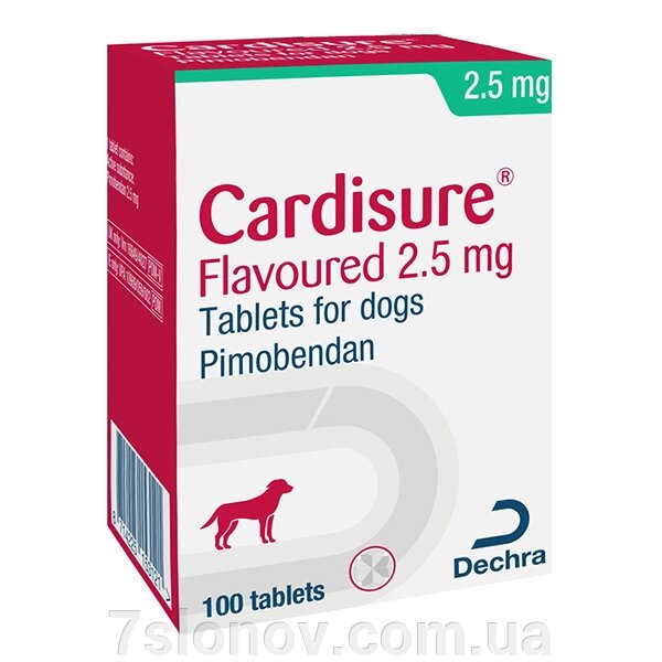 Cardisure (Кардішур) 2,5 мг при серцевій недостатності собак №10 Dechra від компанії Інтернет Ветаптека 7 слонів - фото 1