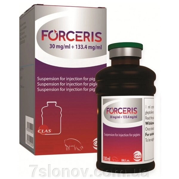 Форцеріс Forceris суспензія для ін'єкцій поросятам 100 мл CEVA від компанії Інтернет Ветаптека 7 слонів - фото 1