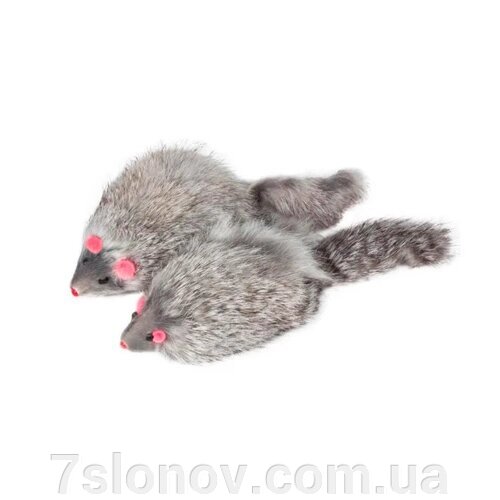 Іграшка для котів Миша сіра 10 см FOX M004G від компанії Інтернет Ветаптека 7 слонів - фото 1