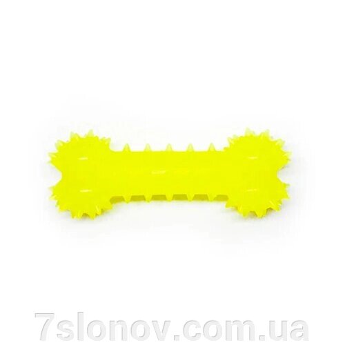 Іграшка для собак Кісточка жовта із запахом ванілі 12 см FOX TF-007 від компанії Інтернет Ветаптека 7 слонів - фото 1