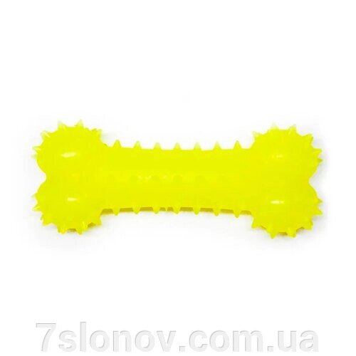 Іграшка для собак Кісточка жовта із запахом ванілі 15 см FOX TF-012 від компанії Інтернет Ветаптека 7 слонів - фото 1