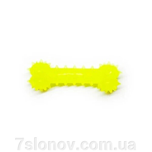 Іграшка для собак Кісточка жовта із запахом ванілі 8 см FOX TF-002 від компанії Інтернет Ветаптека 7 слонів - фото 1