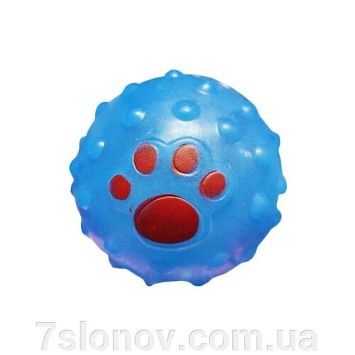 Іграшка для собак м'яч вініл з лапкою 8 см FOX FS-0034 від компанії Інтернет Ветаптека 7 слонів - фото 1