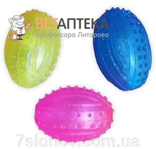 Іграшка гумова М'яч для регбі з шипами 77-2 Д-9,5 см від компанії Інтернет Ветаптека 7 слонів - фото 1
