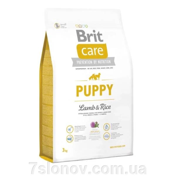 Їжа для цуценят Бріт Brit Care Puppy Lamb and Rice 3кг від компанії Інтернет Ветаптека 7 слонів - фото 1