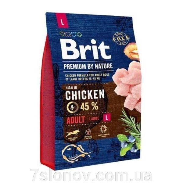 Їжа для собак Брит Brit Premium Dog Adult L 3 кг від компанії Інтернет Ветаптека 7 слонів - фото 1