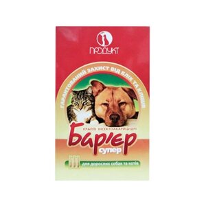 Краплі на холку для собак та котів Бар'єр Супер 1 мл широкий спектр дії проти ектопаразитів №3 Продукт