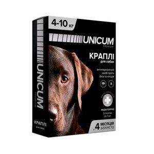 Краплі на холку Unicum Рremium від бліх та кліщів для собак 4-10 кг №3 Unicum