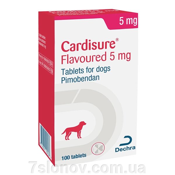 Кардішур (Cardisure) 5 мг при серцевій недостатності собак №10 Dechra від компанії Інтернет Ветаптека 7 слонів - фото 1