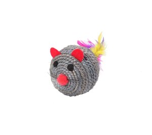 Кігтеточка-кулька Мишка з пером 6,5 см 12 240 FOX S2011
