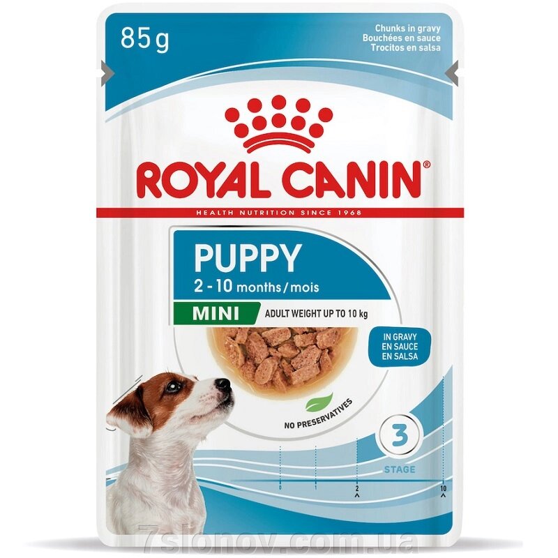 Корм для цуценят дрібних порід Mini Puppy у соусі 85 г Royal Canin від компанії Інтернет Ветаптека 7 слонів - фото 1