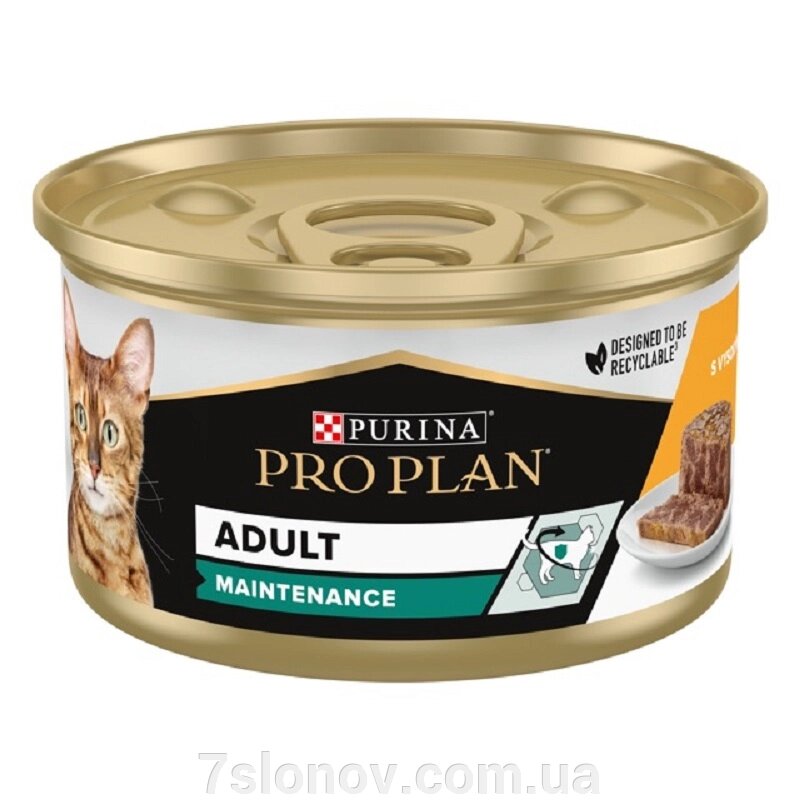 Корм для котів Adult Chicken зі шматочками курки у паштеті 85 г Purina від компанії Інтернет Ветаптека 7 слонів - фото 1