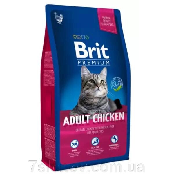 Корм для котів Брит дорослих курка Brit Premium Cat Adult Chicken 300 г від компанії Інтернет Ветаптека 7 слонів - фото 1