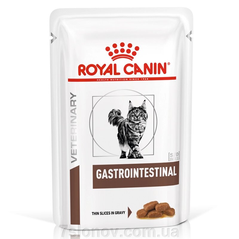 Корм для котів Gastrointestinal Felinel при порушеннях травлення шматочки у соусі 85 г Royal Canin від компанії Інтернет Ветаптека 7 слонів - фото 1