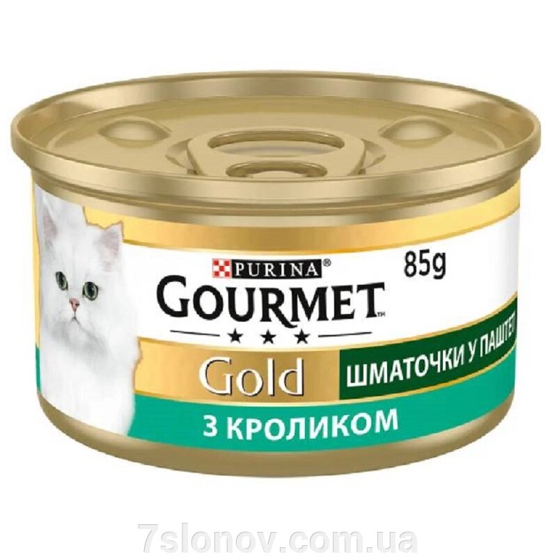 Корм для котів Gourmet Gold кролик шматочки у паштеті 85 г Purina від компанії Інтернет Ветаптека 7 слонів - фото 1