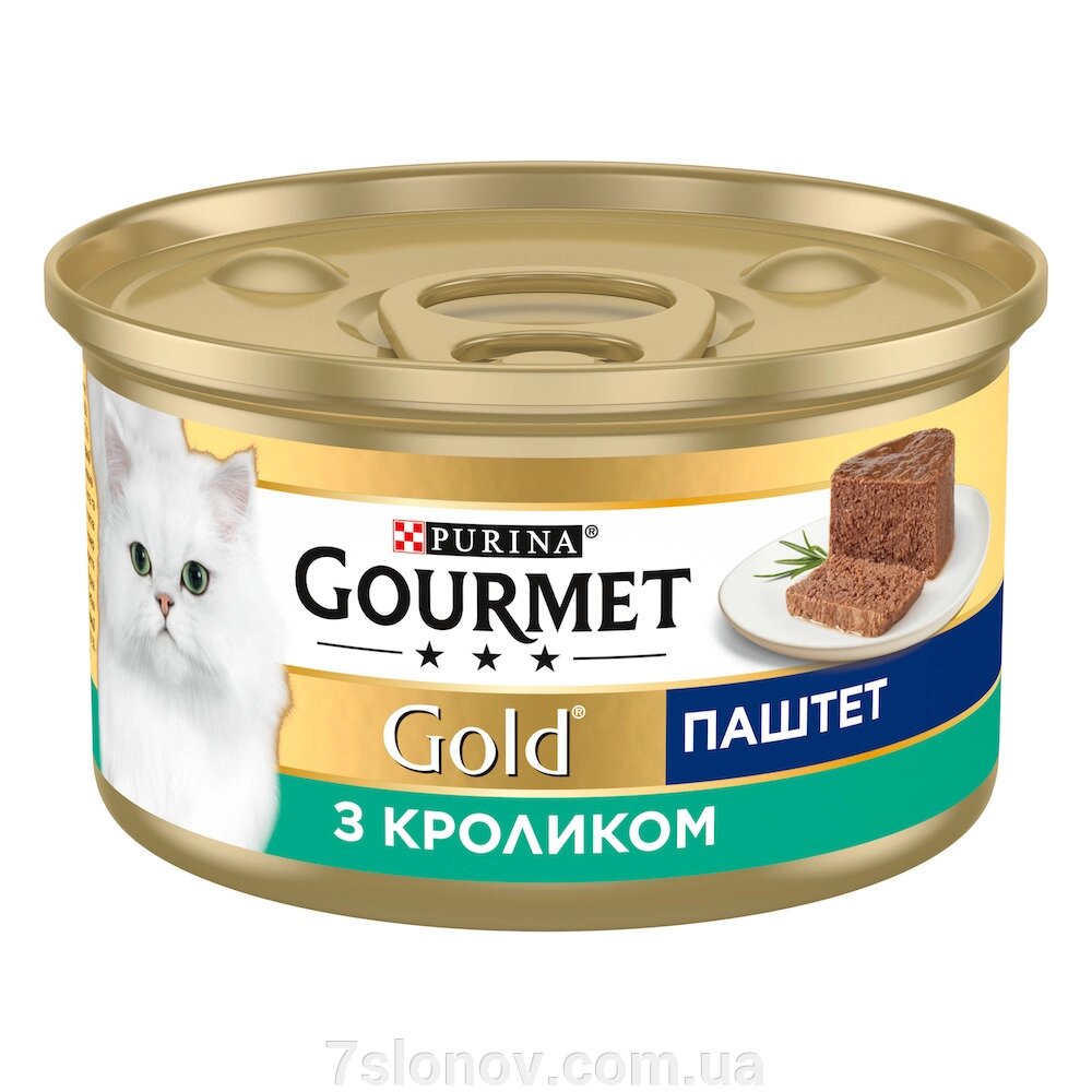 Корм для котів Gourmet Gold паштет із кроликом 85 г Purina від компанії Інтернет Ветаптека 7 слонів - фото 1