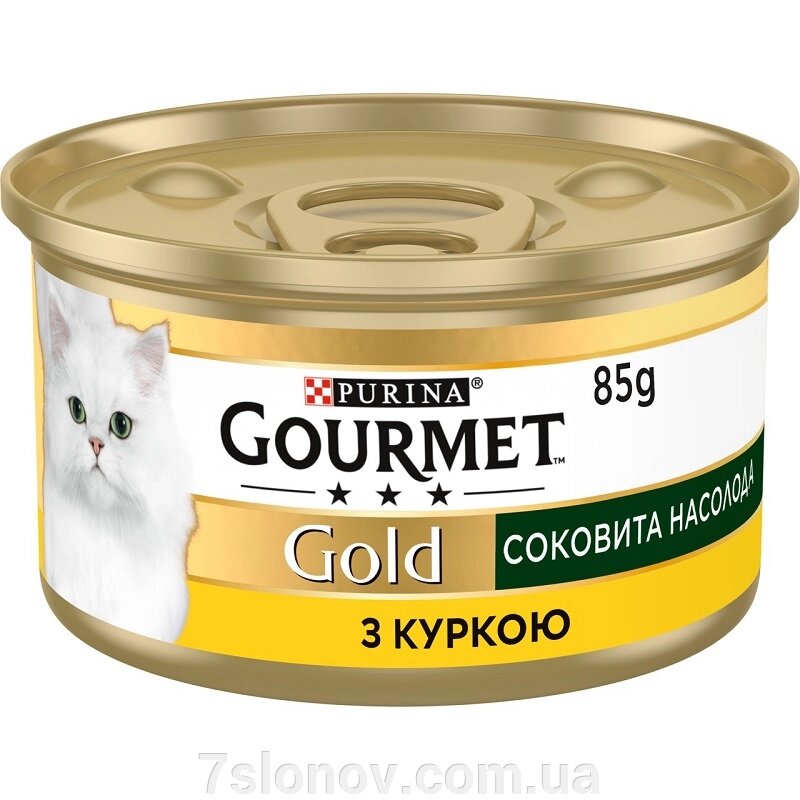 Корм для котів Gourmet Gold соковита насолода з куркою 85 г Purina від компанії Інтернет Ветаптека 7 слонів - фото 1