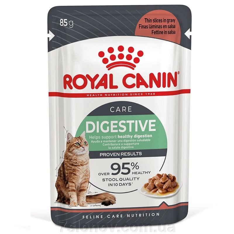 Корм для котів із чутливим травленням Digest Sensitive шматочки у соусі 85 г Royal Canin від компанії Інтернет Ветаптека 7 слонів - фото 1