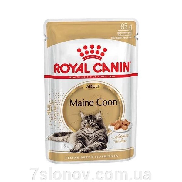 Корм для котів Роял Royal Canin павук FBN WET MAINECOON AD майнкун павуч 85 г від компанії Інтернет Ветаптека 7 слонів - фото 1