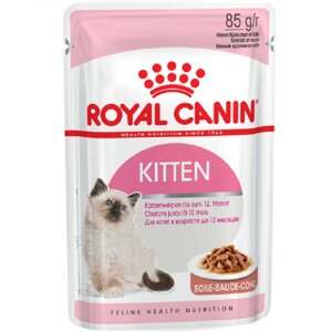 Корм для кошенят Kitten Instinctive шматочки у соусі 85 г Royal Canin