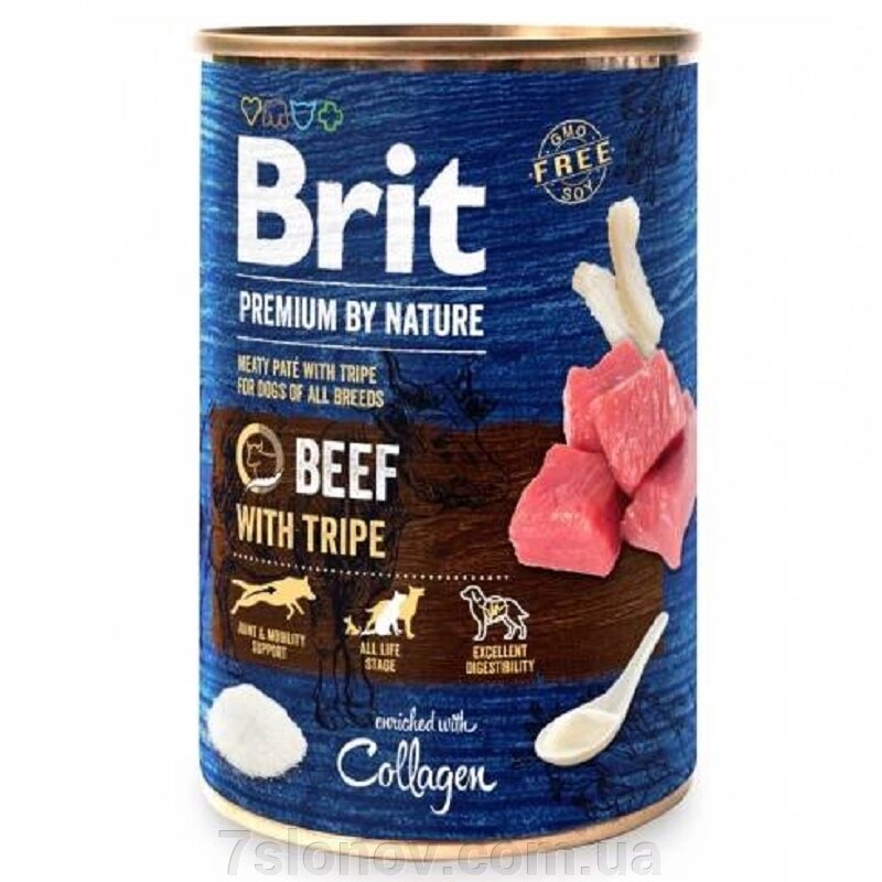 Корм для собак Brit Premium by Nature з яловичиною та рубцем 800 г Brit Premium від компанії Інтернет Ветаптека 7 слонів - фото 1