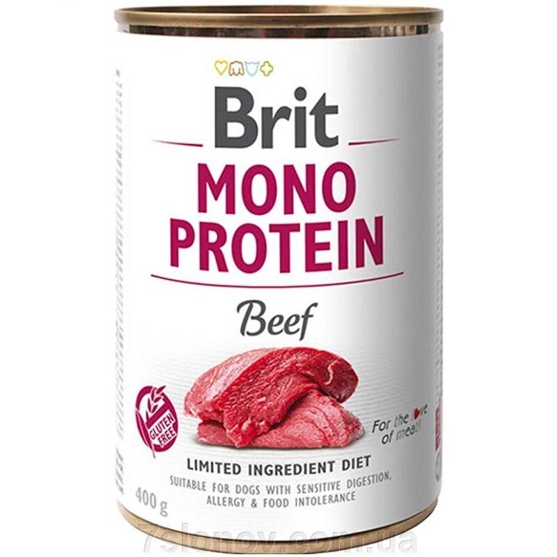 Корм для собак із чутливим травленням Mono Protein Dog із яловичиною 400 г Brit від компанії Інтернет Ветаптека 7 слонів - фото 1